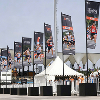 Drapeau de plage publicitaire personnalisé à impression rapide pour extérieur, résistant au vent, livraison rapide