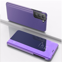 Étui de protection pour téléphone Samsung S26 Ultra en cuir PU électroplaqué effet miroir pour Samsung Galaxy S26 S25 S24 S23 A18