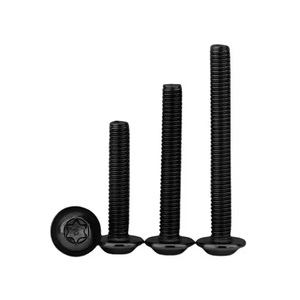 M3 M4 M5 M6 M8 ISO7380-2黒亜鉛メッキステンレス鋼304 Torxパンヘッドスクリュースタードライブボタンフランジヘッドマシンねじ - Product Image 5