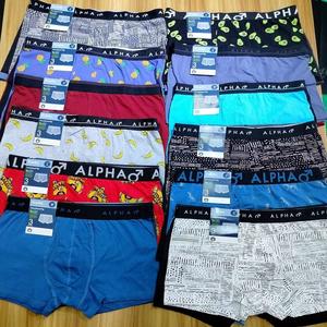 Calzoncillos bóxer de algodón 100% para hombres y niños de primera calidad, ropa de verano suave con logotipo en la cintura, lote de existencias al por mayor - Product Image 1