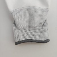 Gants de travail techniques de précision, en polyester blanc tricoté 15 jauges, avec paume enduite de PU blanc, sans poussière, pour manipulation en salle blanche