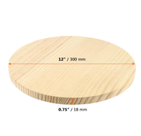 Plaque ronde en bois de 12 pouces, épaisseur 3/4 pouce, panneau suspendu en bois brut avec trou de suspension pour projets de bricolage
