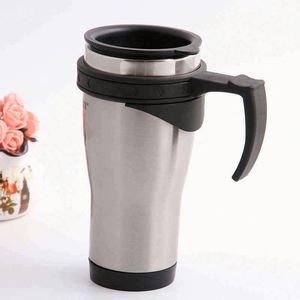 Taza de Viaje Aislada al Vacío de Acero Inoxidable Contemporánea de 16 oz, a Prueba de Fugas y con Aislamiento Térmico, Vajilla de Calidad Premium - Product Image 1