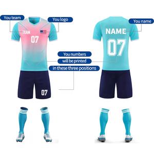 Op Maat Gemaakte Voetbalshirts Met De Nieuwste Ontwerpen En De Beste Prijzen Ademende Voetbal Jersey Voetbal China Voetbalsets - Product Image 3