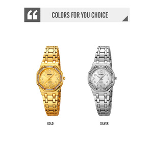 Montre à quartz authentique pour femme, montre en acier inoxydable avec accents de diamants, montre décontractée et professionnelle étanche - Product Image 3