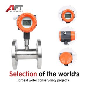 Flowmeter Turbin Cairan Kimia Inline 4-20mA Pulsa Stainless Steel Layar LCD Industri IP65 Smart Bersertifikasi Ce Exd - Product Image 1