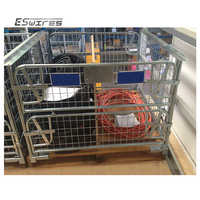 Cage à palettes empilables soudées en acier galvanisé, stockage robuste, ODM