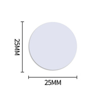Étiquette RFID personnalisée étanche 13,56 MHz vierge pour contrôle d'accès, autocollant NFC vierge circulaire avec puce Tag215