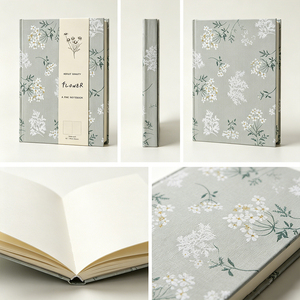 Sheng Kang Packaging Flower Hardcover Notebook A5 240 Page Fabric Cover Digital Printing Sewing Binding Gift Composition <b>Book</b> - Product Image 4