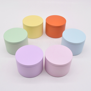 Rỗng Vòng Hộp Quà Tặng kim loại màu xanh lá cây màu xanh màu hồng tím vàng đen 8oz <span class=keywords><strong>tin</strong></span> nến container Jar <span class=keywords><strong>tin</strong></span> có thể cho nến kẹo sáp trà quà tặng - Product Image 2