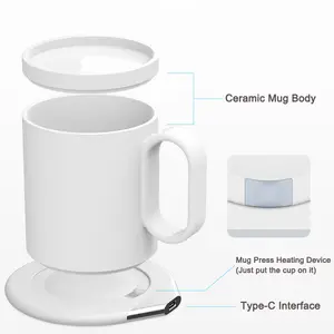 Office Home Use Smart Heating Constant Temperature Control Potable USB Coffee Mug Warmer For Desk