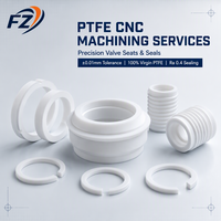 Sièges de soupape en PTFE vierge usinés sur commande par CNC, segments de piston en plastique de précision, service d'usinage plastique résistant aux produits chimiques