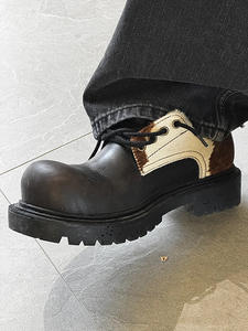 OEM moda <span class=keywords><strong>caballo</strong></span> pelo Mickey oxfords caminar <span class=keywords><strong>mocasines</strong></span> hombres patchwork dedo gordo del pie suela gruesa unisex Derby cuero genuino <span class=keywords><strong>Hombre</strong></span> Zapatos - Product Image 6
