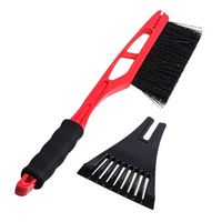 Brosse à neige multifonctionnelle pour voiture en acier inoxydable et plastique, grattoir à glace, 55 cm, pour utilisation sur les vitres, couleur rouge/bleu/vert