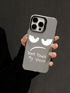 Coque transparente en TPU avec motif visage 'Ne touchez pas à mon téléphone', antichoc, motif dessin animé mignon pour iPhone 17 16 15 14 13 Pro Max - Product Image 3