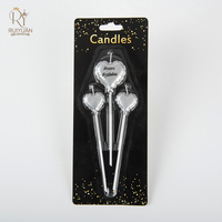 Bougies d'anniversaire en forme de ballon romantique coeur d'amour personnalisées en gros bougie de gâteau mignonne multicolore pour la Saint-Valentin