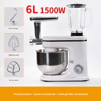 Robot de cuisine multifonctionnel de grande capacité 8L, 1500W de puissance élevée, contrôle mécanique à 7 vitesses, pour la cuisine de bureau, mélangeur à pâte