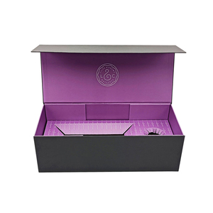 Custom Luxury Matt Purple <b>Magnetic</b> Foldable Gift <b>Box</b> with Corrugated Paper Insert Embossing Sponge Lining Recycled Materials - Product Image 4