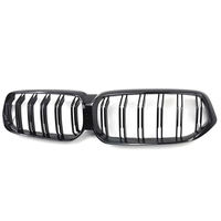 Vente en gros Nouvelle calandre double ligne aspect fibre de carbone noir brillant en ABS pour BMW Série 6 G32 LCI 2021 2023 Pièces