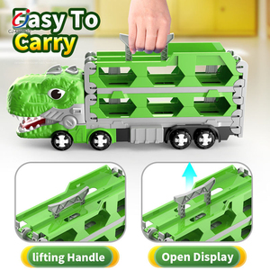 Chengji <span class=keywords><strong>dinosaure</strong></span> remorque camion retirer 2 en 1 transporteur de Transport <span class=keywords><strong>Garage</strong></span> éjection orbite déformé voiture <span class=keywords><strong>dinosaure</strong></span> enfants jouets enfants - Product Image 2