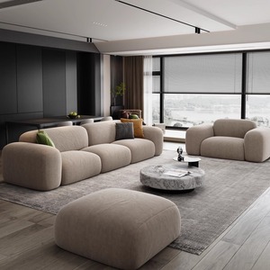 Sofá Seccional Modular en Forma de L de 3 Plazas, Diseño Moderno y Popular, Tapizado en Terciopelo, Cómodo Sofá de Esponja con Cojines Suaves - Product Image 5