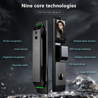 Cerradura Inteligente para Puerta con Reconocimiento Facial, Totalmente Automática, Aplicación TTlock, Huella Dactilar, Contraseña, Tarjeta RFID, Anti-Robo, Aluminio