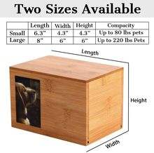 Bambu dekoratif cenaze kremasyon Urn külleri köpekler Pet kediler kişiselleştirilmiş anıt köpekler çeşitli fotoğraf kutusu ihtiyaçlarınıza özel metin - Product Image 4
