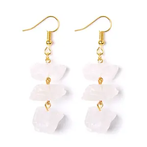citrine amethyst rose clear quartz Aquamarine chakra raw gemstone earring colorful natural stone earrings