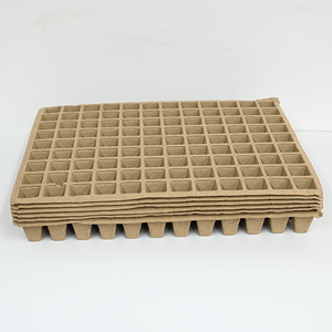 Pots de semis en pulpe de qualité commerciale, plateaux de pépinière biodégradables, coupelles de démarrage carrées et rondes pour l'horticulture à grande échelle - Product Image 4