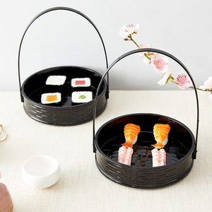 Double-edged <b>bamboo</b> carrying <b>container</b>, sushi dish, imitation <b>bamboo</b> fruit basket, sushi plate, hotel restaurant food basket, - Product Image 4