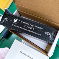 Parafoudre Gigabit PoE en alliage de magnésium et d'aluminium, protection complète 8 fils CAT5 CAT6, certifié CE RoHS, protection contre la foudre pour télécommunications