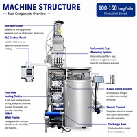 Machine d'emballage automatique haute précision à remplissage et scellage de sachets par tasse volumétrique oscillante pour granulés d'avoine instantanée, poudre d'avoine