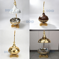 Chauffe-Plat de Luxe en Acier Inoxydable pour Restaurant, Hôtel, Mariage, Chauffage au Gaz, Serveur de Buffet, Capacité 8L, Doré, Présentoir Chauffant pour Aliments