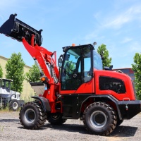 SYNBON Kleiner Landwirtschafts- und Gartenradlader mit Hydraulischer Hebevorrichtung, Diesel-Bodenlader-Maschine