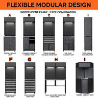 Armoire à outils combinée pour réparation automobile, chariot à outils mobile, établi à tiroirs, poste de travail multifonctionnel pour l'entretien