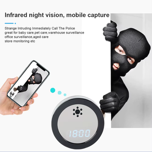 Hot bán không dây kỹ thuật số bảo mẫu bàn tường <span class=keywords><strong>WIFI</strong></span> CCTV báo động Z18 Đồng hồ máy ảnh điện thoại di động kiểm soát an ninh - Product Image 3