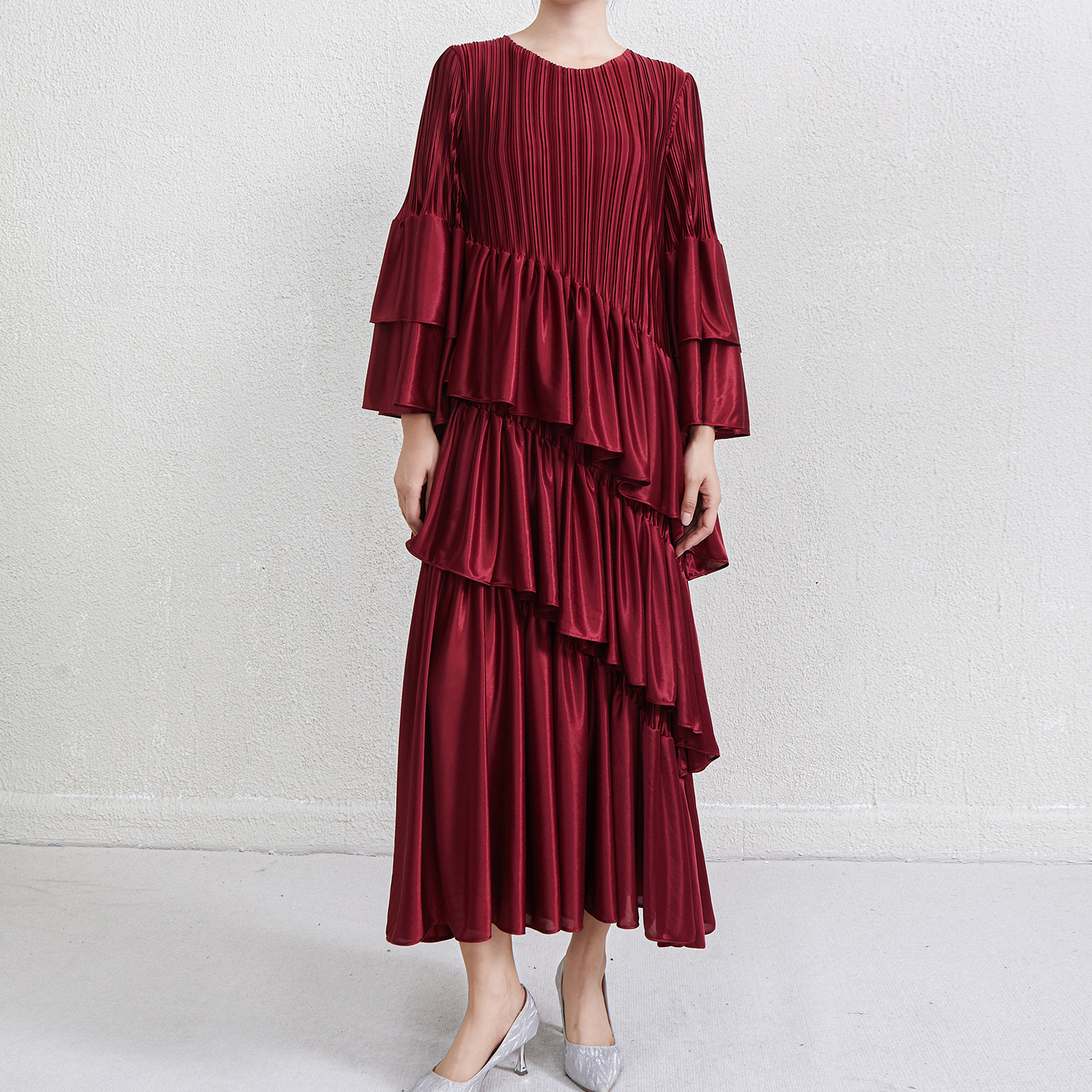Buy 3 Layer Frock Ruffle Design & Cotton Material | Alibaba.com