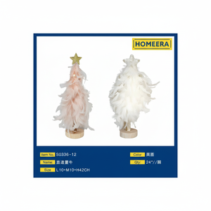 Commercio all'ingrosso 96 pezzi scatola di piume decorazioni natalizie con luci a LED colori misti impermeabili per la casa e decorazioni regalo - Product Image 1