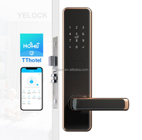 Cerradura Inteligente para Puerta TT APP con Funciones Antirrobo e Impermeables, Desbloqueo con Tarjeta Remota sin Llave para Uso en el Hogar y Hoteles