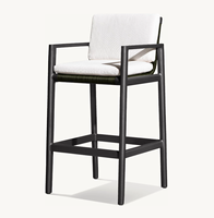 MESA-Ensemble bar moderne tout temps, patio, jardin, hôtel, plage, extérieur, mobilier métallique fabriqué à la main, tabouret de bar et de comptoir en aluminium