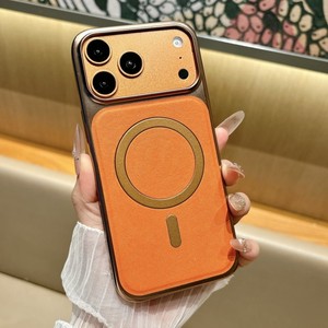 เคสโทรศัพท์มือถือหนัง PU คุณภาพสูง แม่เหล็กแรง สำหรับ iPhone 17 16 15 14 pro max ขอบเคลือบกันกระแทก - Product Image 6