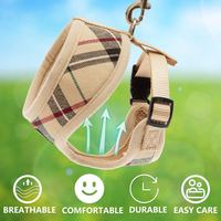 Harnais pour chien réversible et rembourré en fibre, avec logo personnalisé, design floral, gilet à pointes