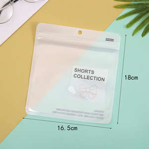 White Plastic Frosted Clothing Packaging Wholesale Custom Waterproof Biodegradable Transparent Color Zipper <b>Bags</b> - Product Image 1