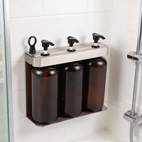 Support mural pour distributeur de savon liquide EASTON, triple bouteille, antivol, pour salle de bain