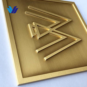 HONGSEN Custom Engraved Solid Cast Bronze Brass Plate 3D Company Logo Metal Wall Plaques Signs Brass <strong>Signage</strong> - Product Image 5