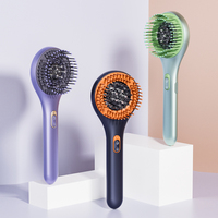 Brosse de massage électrique pour cuir chevelu à 3 vitesses avec applicateur d'huile, thérapie par lumière rouge personnalisée en gros, peigne de massage pour la croissance des cheveux