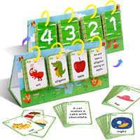 Cartes Flash Éducatives de Bureau avec Certification CE, Mots Naturels et Images en Anglais, pour l'Apprentissage Parent-Enfant