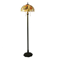 LongHuiJing Tiffany paralume in vetro colorato lampada da terra in vetro colorato lampade a farfalla