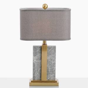 Luxury Customization Hotel Brass Base Modern Design Warm White LED <b>Table</b> <b>Lamp</b> with <b>Pink</b> Fabric Lampshade for Bedroom/Office - Product Image 1