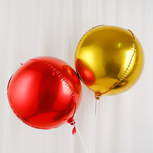 Ballons en aluminium 4D dégradés ronds de 22 pouces joyeux <span class=keywords><strong>anniversaire</strong></span> fournitures de décoration de fête de mariage boule 4D en métal doré - Product Image 5